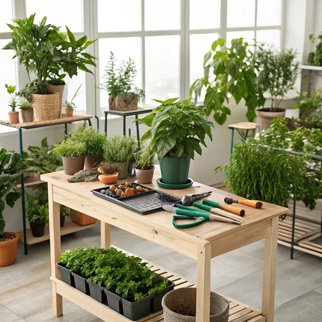 Green plant workshop setup
